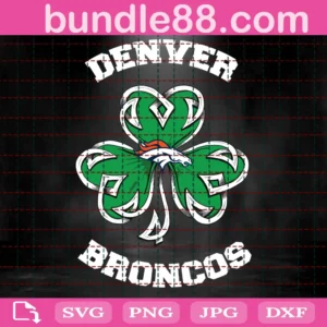 Denver Broncos Lucky Clover Svg