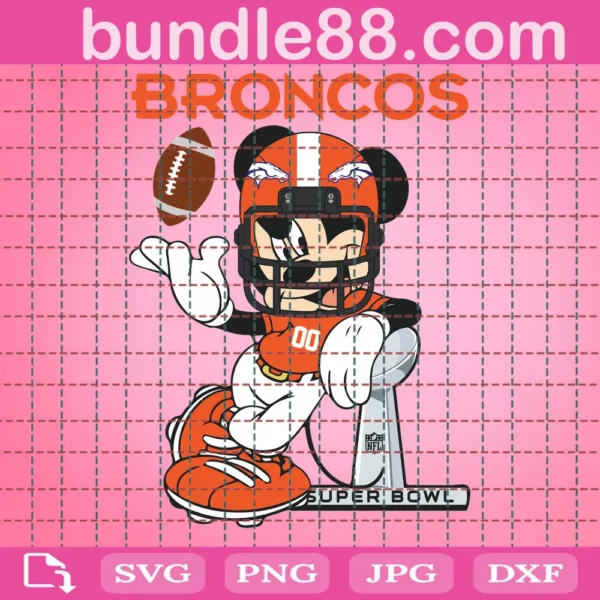 Denver Broncos Mickey Svg