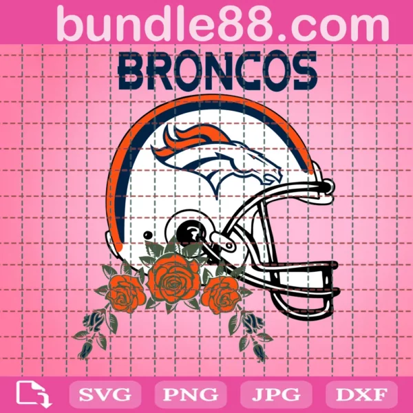 Denver-Broncos Skull Football Svg Files