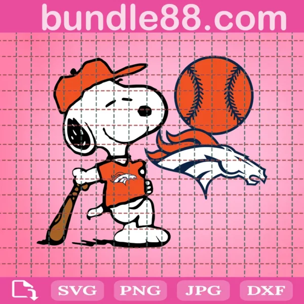 Denver Broncos Snoopy Svg