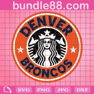 Denver Broncos Starbucks Logo Cup Wrap Svg