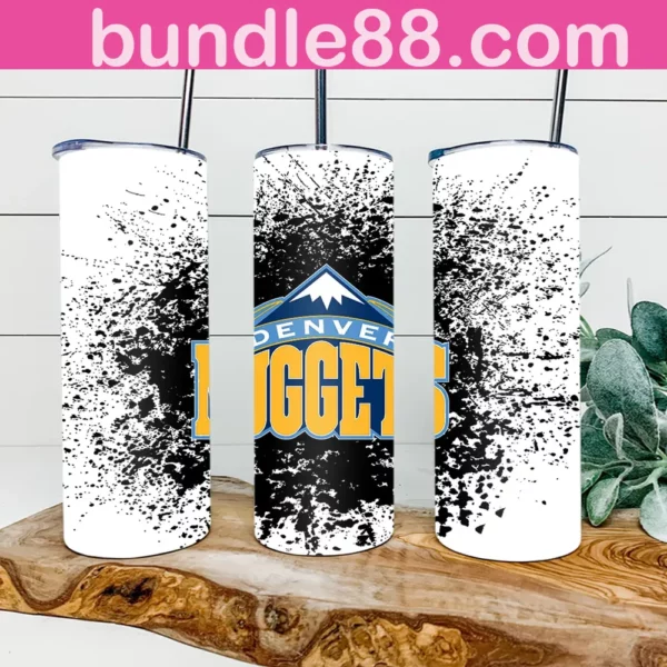 Denver Nuggets Basketball 20oz Skinny Tumbler