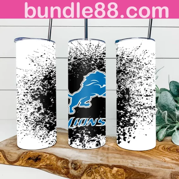 Detroit Lions Football 20oz Skinny Tumbler