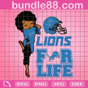 Detroit Lions For Life Svg