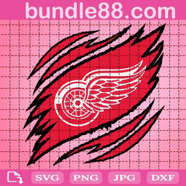 Detroit Red Wings Claws Svg
