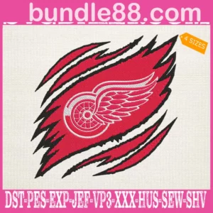 Detroit Red Wings Embroidery Design