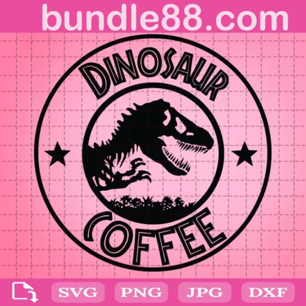 Dinosaur Coffee Svg
