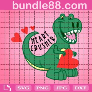 Dinosaur Valentine Svg