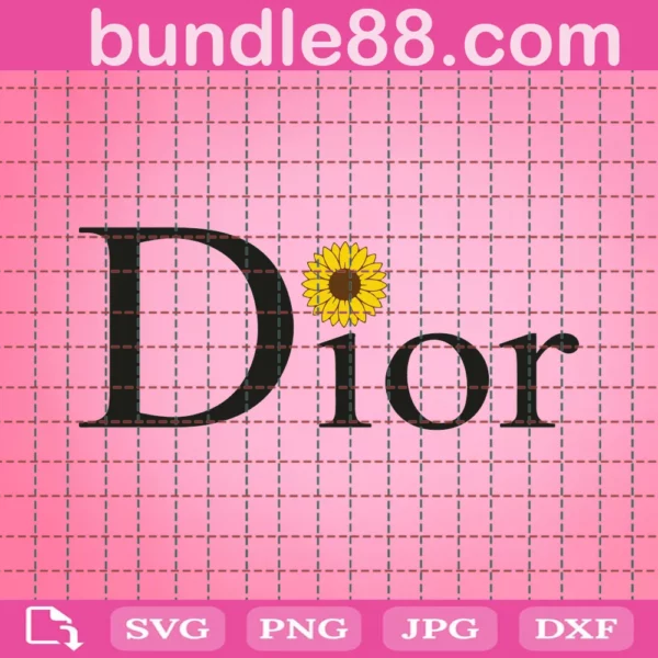 Dior Sunflower, Fashion Brand Svg