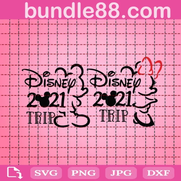 Disney 2021 Trip Bundle Mickey Mouse Svg