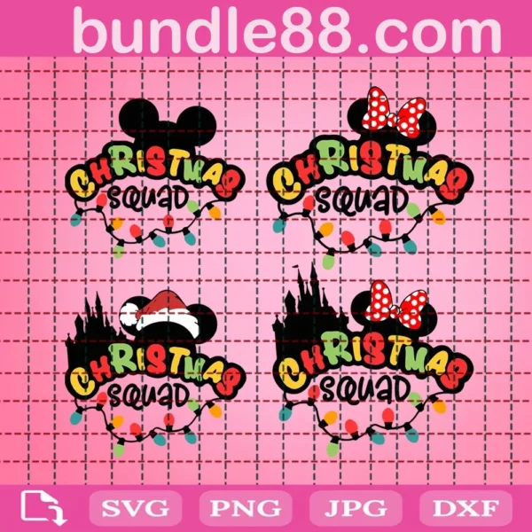 Disney Christmas Squad Svg