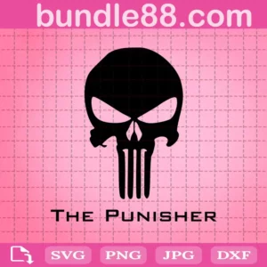 Distressed Punisher Skull Logo Svg