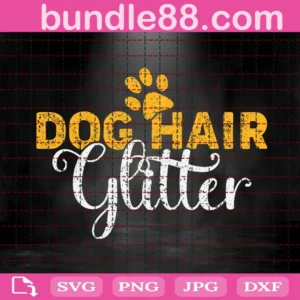 Dog Hair Glitter Svg