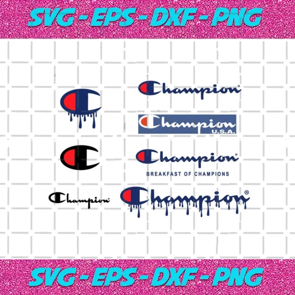 Dripping Champion Logo Svg Bundle