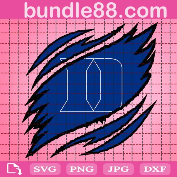 Duke Blue Devils Claws Svg