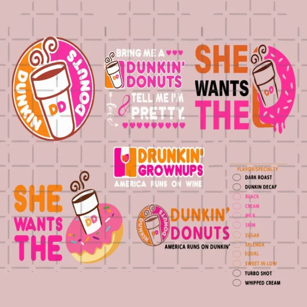Dunkin Donuts Svg Bundle