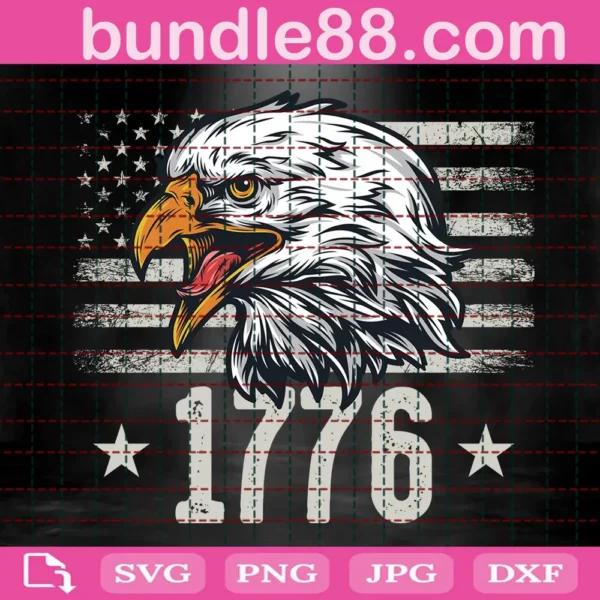 Eagle Usa Flag 1776 Svg