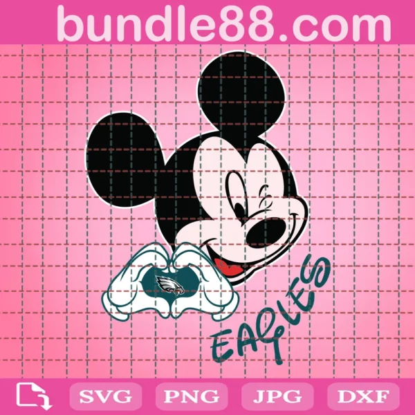 Eagles Mickey Mouse Football Svg