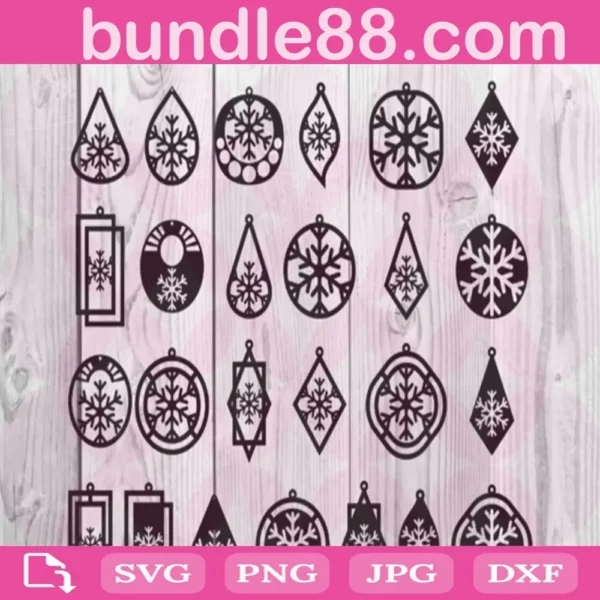 Earrings Christmas Svg Bundle Free