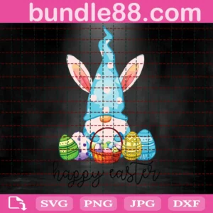 Easter Bunny Gnomes With Egg Svg