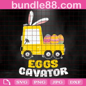Easter Eggs Cavator Svg