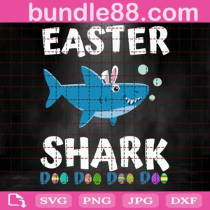 Easter Shark Svg