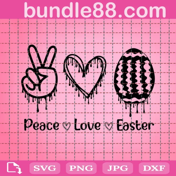 Easter Svg, Peace Love Easter Svg