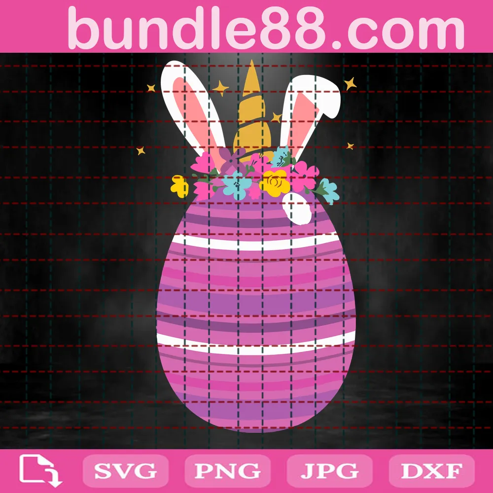 Easter Bunny Unicorn Svg