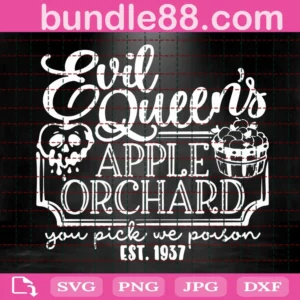 Evil Queen'S Apple Orchard Svg