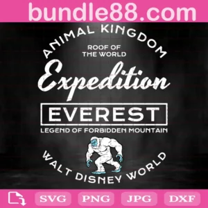 Expedition Everest Yeti Animal Kingdom Walt Disney World Wdw Svg