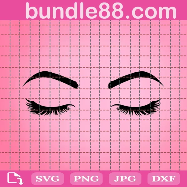 Eyelashes Svg, Eyelashes Girl Svg