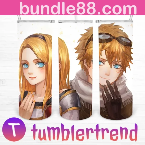 Ezreal And Lux 20oz Tumbler Skinny