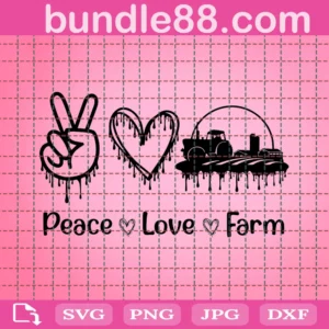 Farm Svg, Peace Love Farm Svg