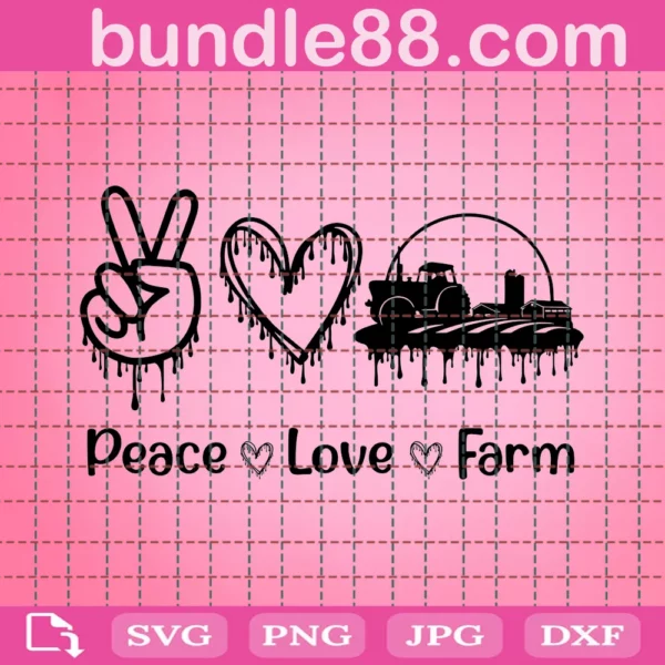 Farm Svg, Peace Love Farm Svg