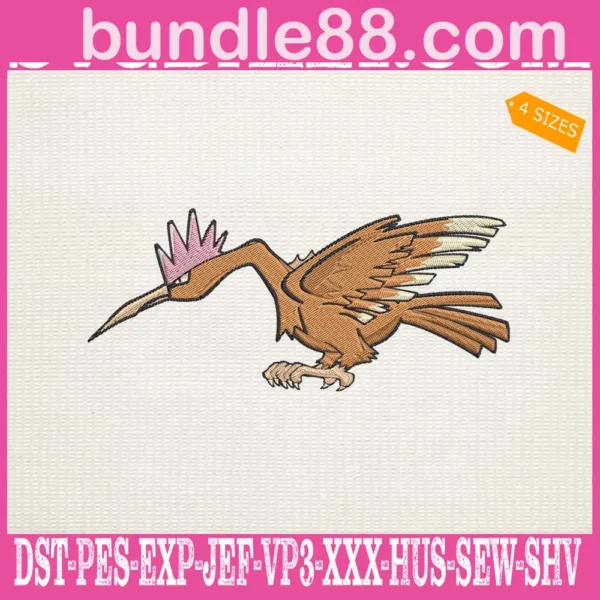 Fearow Pokemon Embroidery Design