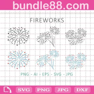 Fireworks Outline Bundle Svg Free