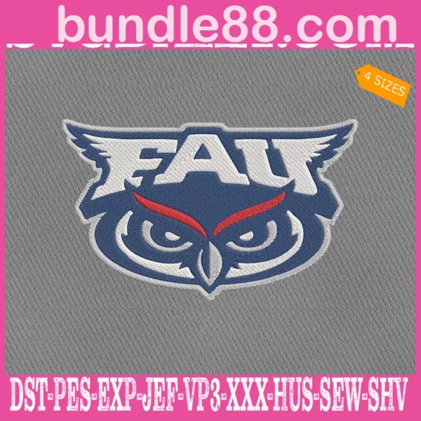 Florida Atlantic Owls Embroidery Machine