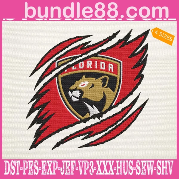 Florida Panthers Embroidery Design