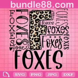 Foxes Svg, Typography Svg