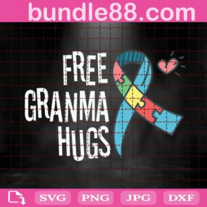 Free Grandma Hugs Autism Svg