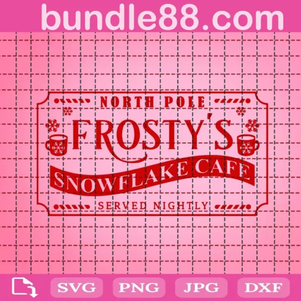 Frosty'S Snowflake Cafe Svg