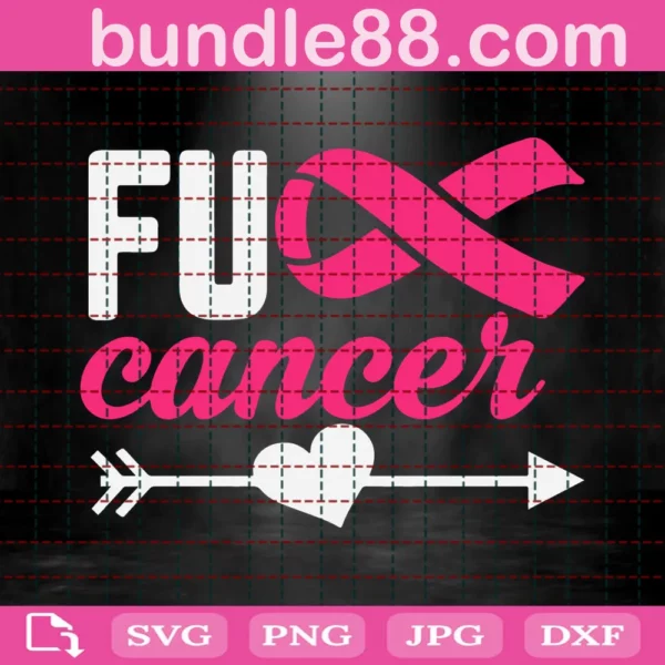 Fuck Cancer Svg, Breast Cancer Svg