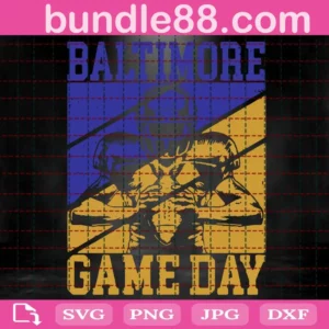 Game Day In Baltimore Quarterback Svg
