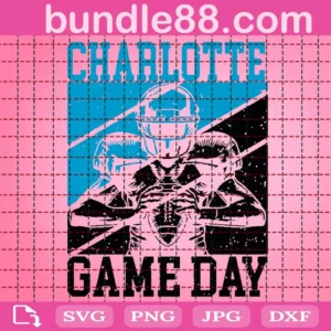 Game Day In Charlotte Quarterback Svg