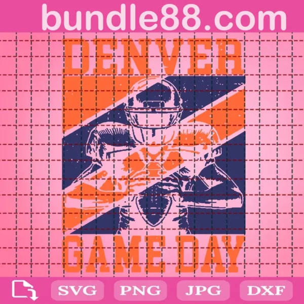 Game Day In Denver Quarterback Svg