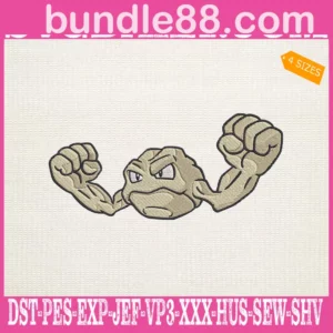 Geodude Pokemon Embroidery Design