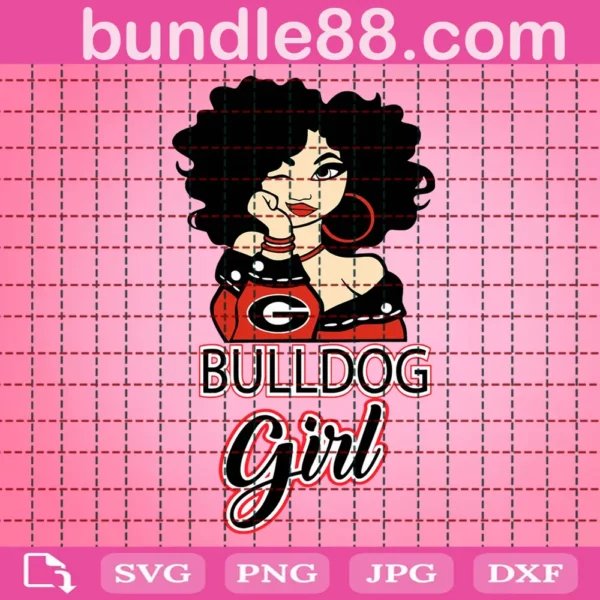 Georgia Bulldog Girl Svg
