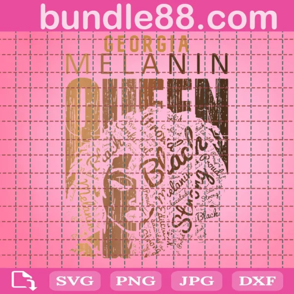 Georgia Melanin Queen Black Girl Svg