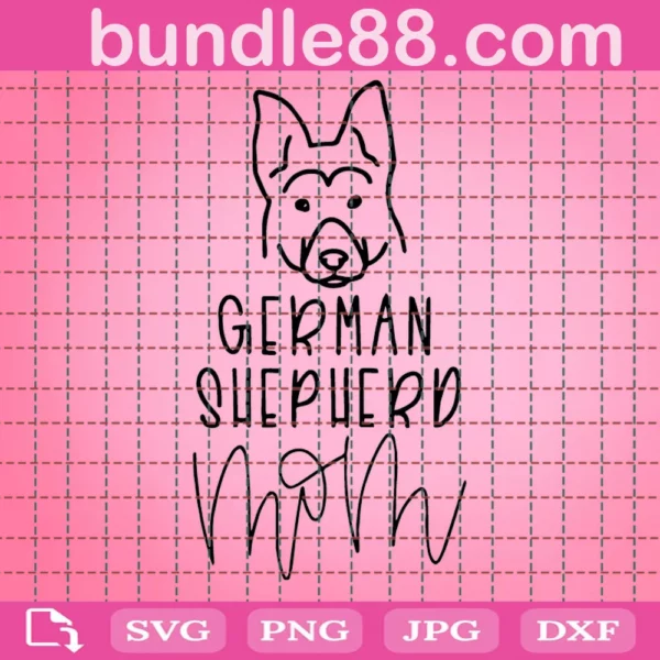 German Shepherd Mom Svg