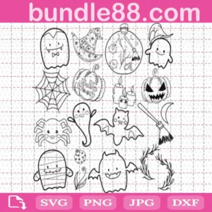 Ghost Halloween Bundle Svg Free